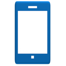 Smartphone Design Blau Weiß - Schemabild